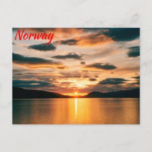 Postal Sol de medianoche, norte de Noruega