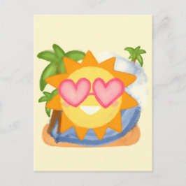 Postal Sol de vacaciones de verano relajante