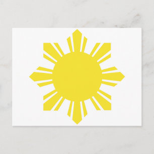 Postal Sol filipino - Amarillo