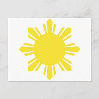 Postal Sol filipino - Amarillo