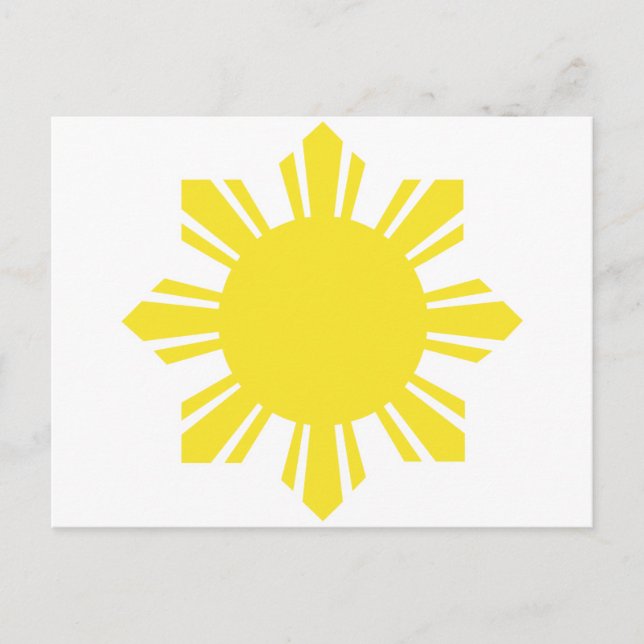 Postal Sol filipino - Amarillo (Anverso)