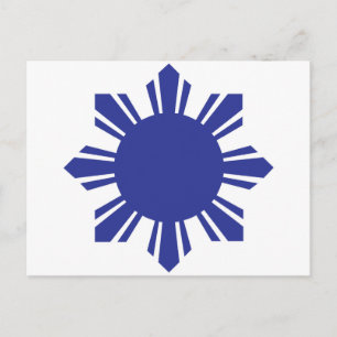 Postal Sol filipino - Azul