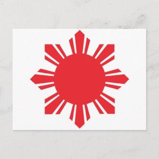 Postal Sol filipino - Rojo