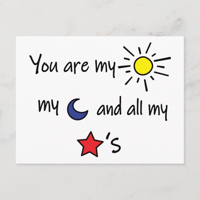 Postal Sol-Luna-y-Estrellas- (Anverso)