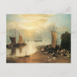 Postal Sol naciente a través del vapor por Joseph Turner