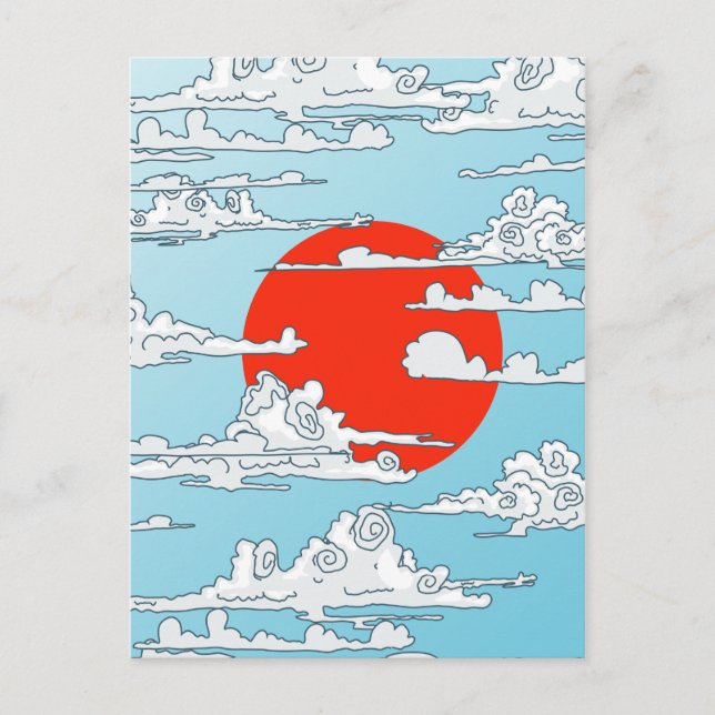 Postal Sol naciente japonés (Anverso)