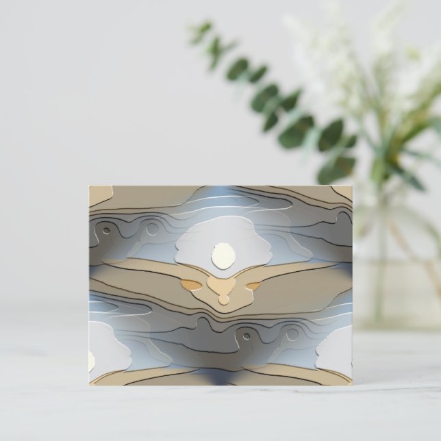 POSTAL SOL SOBRE EL ABSTRACTO DE LAS COLINAS (Anverso de pie)