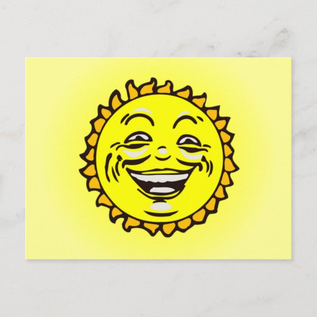 Postal Sol sonriente (Anverso)