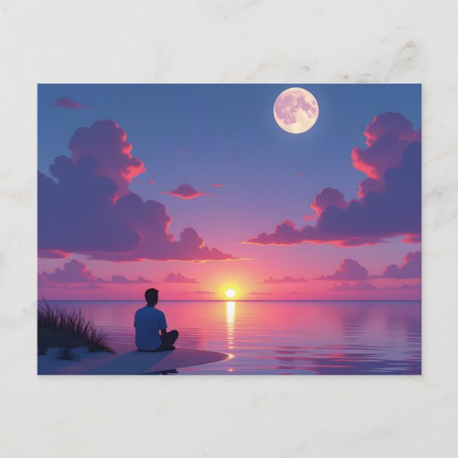 Postal Sol y luna (Anverso)
