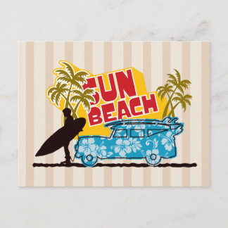 Postal Sol y surf retro