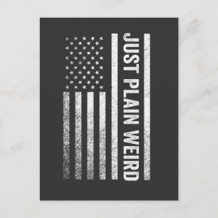 Postal Solamente simple y rara bandera estadounidense en 