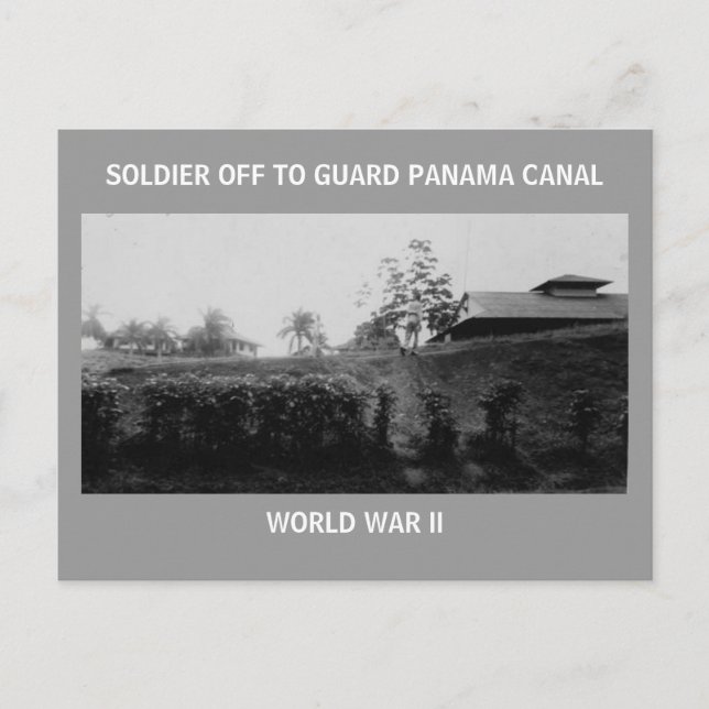 POSTAL SOLDADO APAGADO PARA GUARDAR EL CANAL DE PANAMÁ (Anverso)