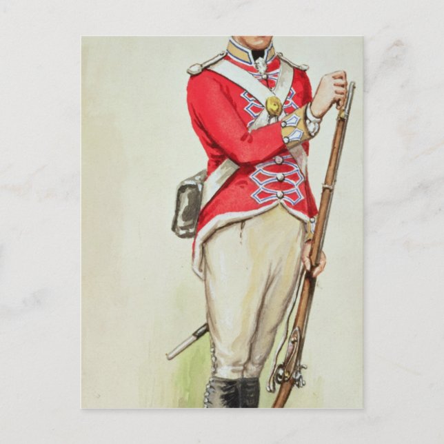 Postal Soldado británico en tiempos napoleónicos (Anverso)