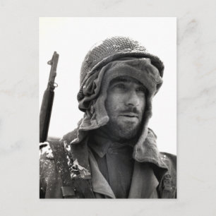 Postal Soldado de infantería del americano de WWII