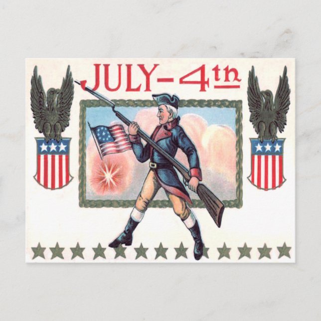 Postal Soldado de la Guerra de Independencia Escudo de la (Anverso)