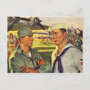 Postal Soldado de la Segunda Guerra Mundial se encuentra