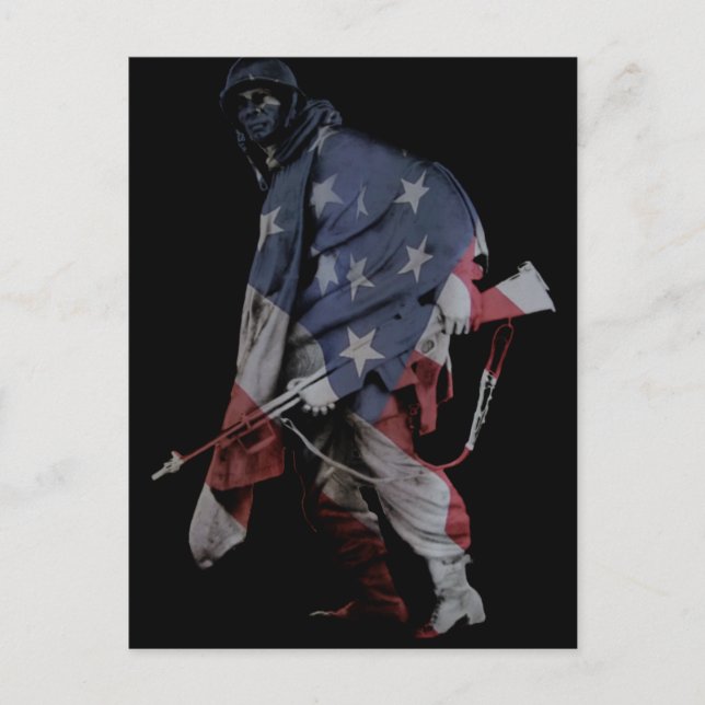 Postal soldado en marcha (Anverso)