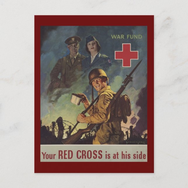 Postal Soldado sosteniendo café (Anverso)