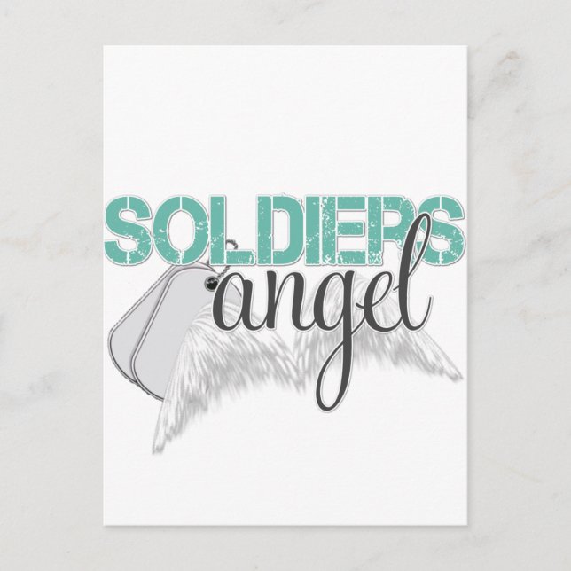 Postal Soldados Angel Green (Anverso)