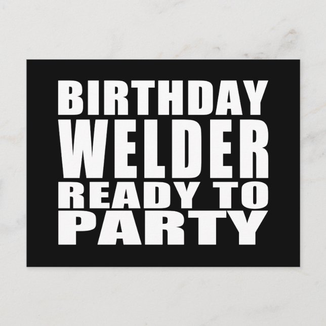 Postal Soldados : Cumpleaños Welder listo para Fiesta (Anverso)