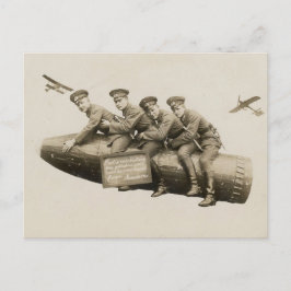 Postal Soldados de época de los años 1920 divertidos