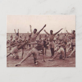 Postal Soldados de época ejerciendo