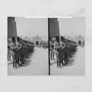 Postal Soldados egipcios en la ciudadela, El Cairo c.1900