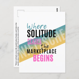 Postal Soledad y multitudes Introvert cita a Nietzsche