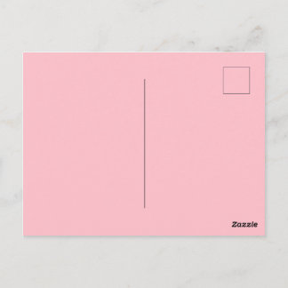 Postal Solid Pink Post Card Personalized Greeting Design