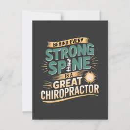 Postal Sólida espina dorsal Gran Chiropractor Diseño Cita