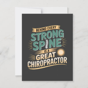 Postal Sólida espina dorsal Gran Chiropractor Diseño Cita