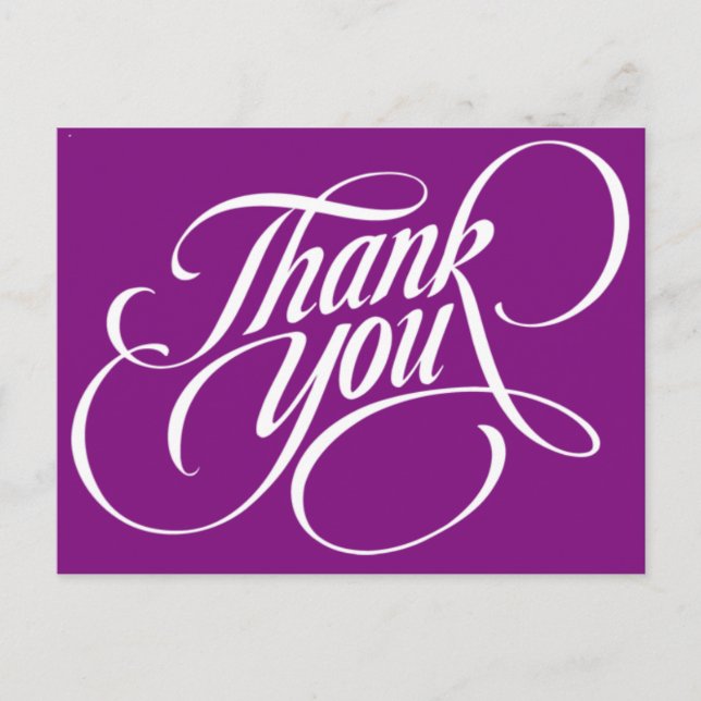 POSTAL SOLIDADO PURPLE POST CARD BEALEADER GRACIAS (Anverso)