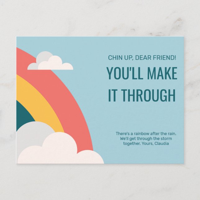 Postal Solidaridad con el arco iris (Anverso)