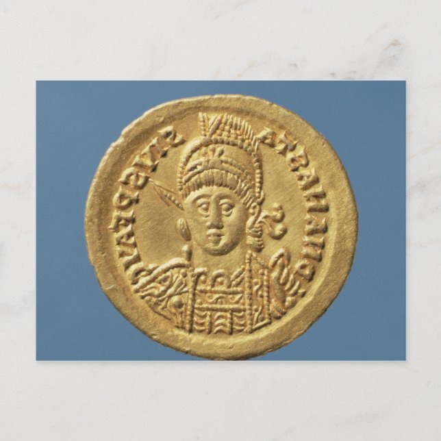 Postal Solidus acuñado por Teodoric I (Anverso)