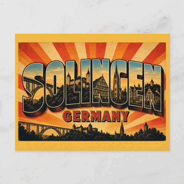 Postal Solingen Alemania Castillo (Anverso)