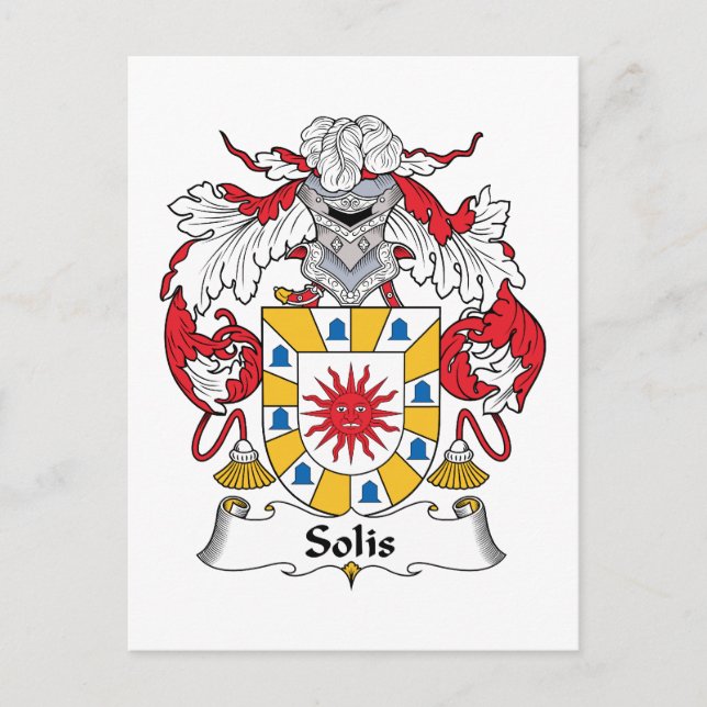 Postal Solis Family Crest (Anverso)