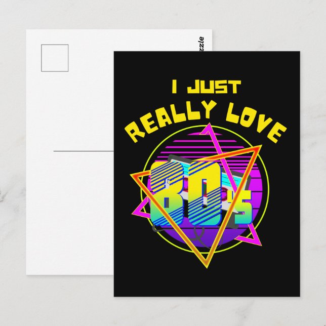 POSTAL SOLO AMO REALMENTE LOS 80 (Anverso / Reverso)