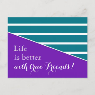 Postal Solo bandas y colores + tu propio mensaje