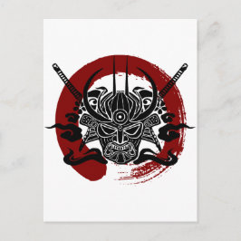 Postal Solo círculo de la sangre de Enso del samurai