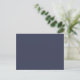 Postal Sólo color azul oscuro gris brillante color sólido (Anverso de pie)