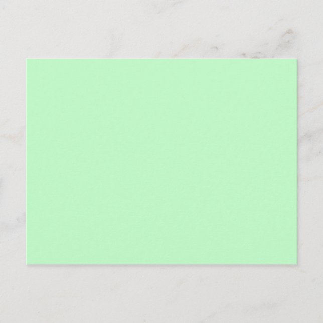Postal SÓLO COLOR - menta ligera (Anverso)