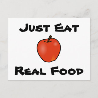 Postal Solo come comida real