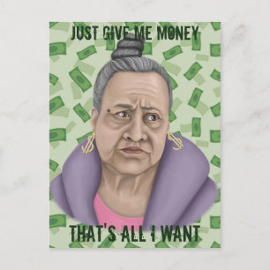 Postal Solo dame dinero