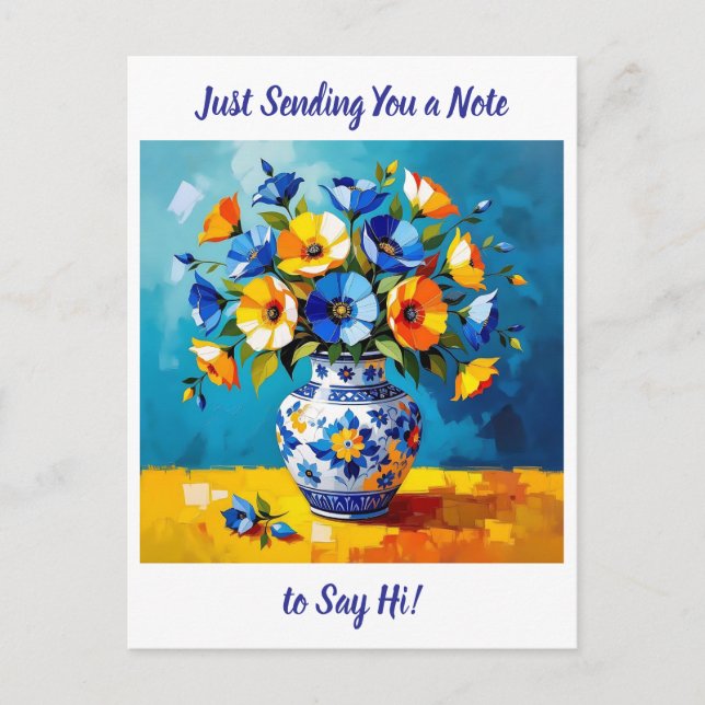 Postal Sólo diciendo HI | Manteniéndose en contacto (Anverso)