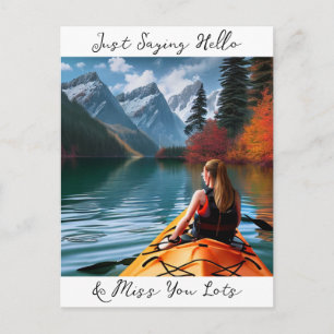 Postal Sólo diciendo hola y extrañarte mucho