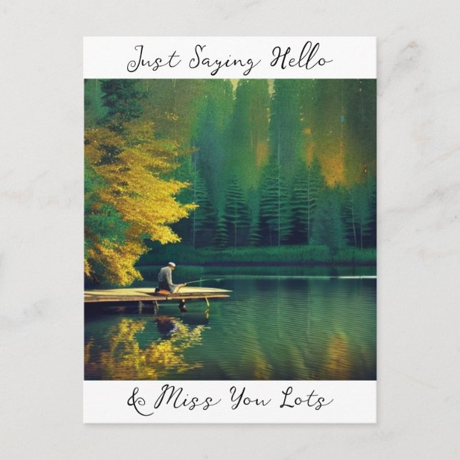 Postal Solo digo hola y te extraño mucho   (Anverso)