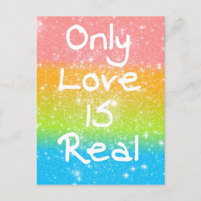 Postal Sólo el amor es real (Anverso)
