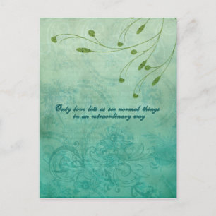 Postal Sólo el amor vamos a ver las cosas...