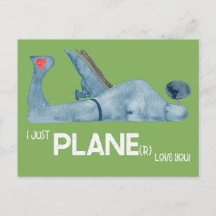 Postal Solo el avión te quiere herramienta San Valentín p