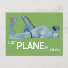 Postal Solo el avión te quiere herramienta San Valentín p
